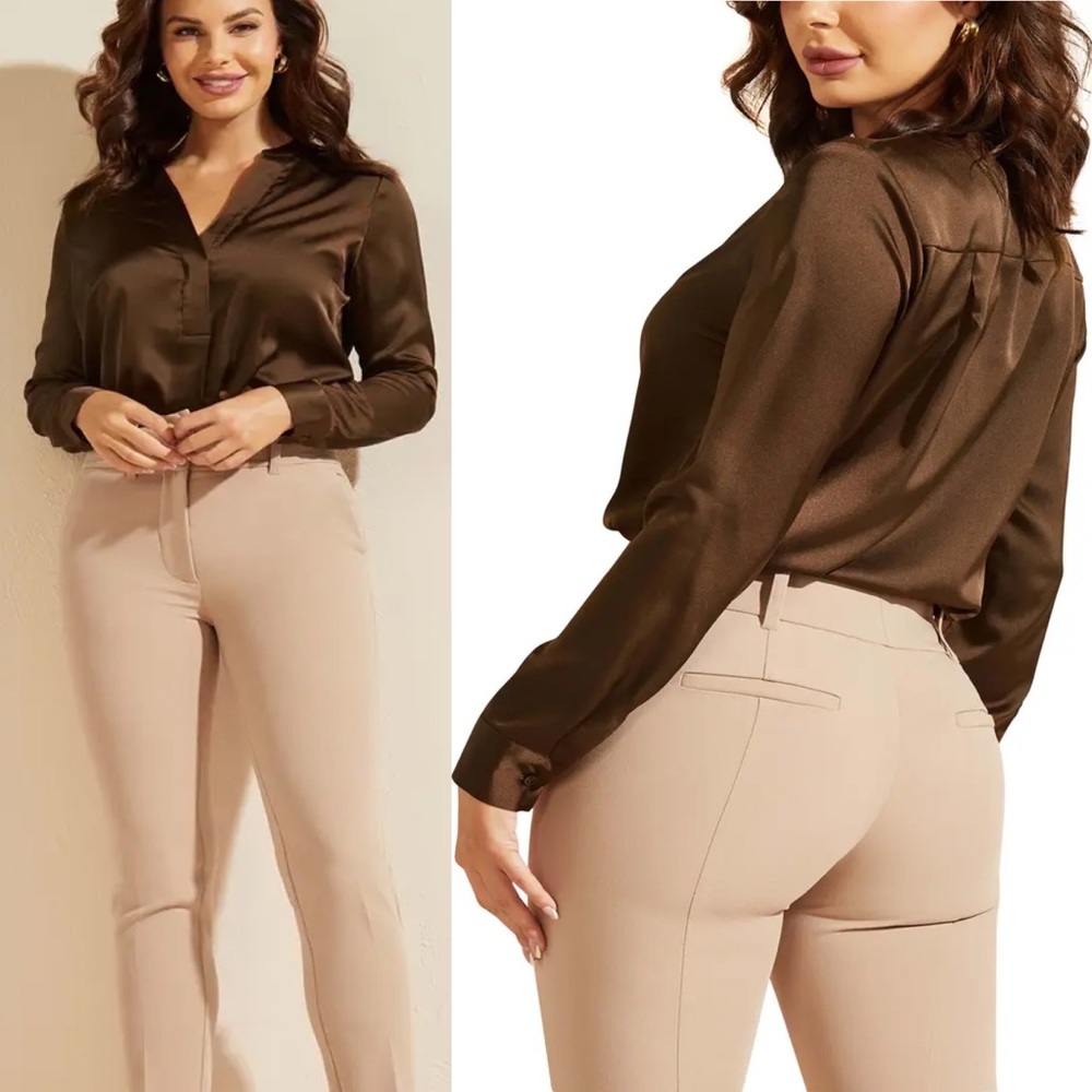 NWT MARCIANO Cynthia Satin Blouse